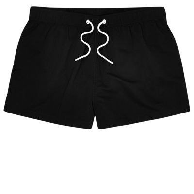 Black slim fit swim shorts